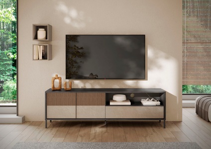 INOSIGN, INOSIGN Lowboard »Everest Breite 206 cm, TV-Board mit 2 Türen u. 1 Schubkasten«, Fernsehtisch, TV-Schrank, Soft/Self Closing, Korpus 22 mm, INOSIGN Lowboard »Everest Breite 206 cm, TV-Board mit 2 Türen u. 1 Schubkasten«, Fernsehtisch, TV-Schrank, Soft/Self Closing, Korpus 22 mm