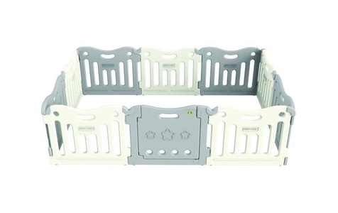 Baby Care, BABY CARE Laufgitter Playpen Melange Grey 219x147x63 cm, Laufgitter »Babycare Melange Grey«