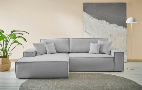 andas Ecksofa »Finnley«, mit Bett-Funktion (Liegefläche 210x136 cm), Bettkasten
