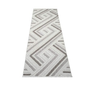 Carpet City Teppich »LINDO 7590«, rechteckig, Kurzflor, Hochtief-Muster/ 3D-Effekt, Fransen, Boho-Stil, Wohnzimmer