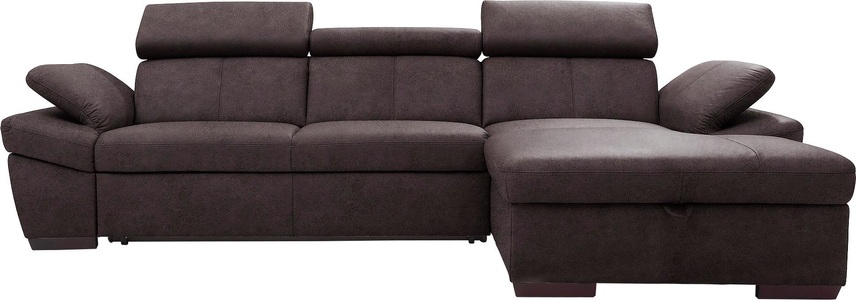 exxpo - sofa fashion Ecksofa, inklusive Kopfteil- und Armteilverstellung, wahlweise mit Bettfunktion