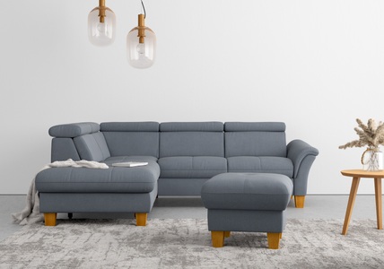 HOME AFFAIRE, Home affaire Ecksofa »Lindgren«, wahlweise mit TV-Funktion, Stauraum und Kopfteilverstellung, Home affaire Ecksofa »Lindgren L-Form«, wahlweise mit TV-Funktion, Stauraum und Kopfteilverstellung