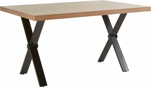 HOMEXPERTS, Homexperts Esstisch »COLT«, Breite 140 oder 160 cm, Eicheoptik, X-Gestell, Homexperts Esstisch »COLT«, Breite 140 oder 160 cm, Eicheoptik, X-Gestell