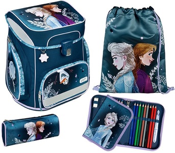 Scooli, Scooli EasyFit Schulranzen-Set Frozen, 5tlg., Scooli Schulrucksack »5-teilig Frozen«