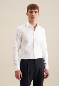 Seidensticker, Business Hemd Slim Fit Langarm Uni Herren Weiss 38, 
