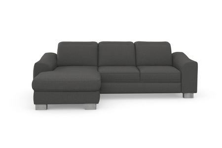 sit&more Ecksofa »Durness«, mit Federkern und hochwertigen Edelstahlfüssen, wahlweise mit Kopfteilverstellung, Bettfunktion und Bettkasten oder mit Bettfunktion und Bettkasten