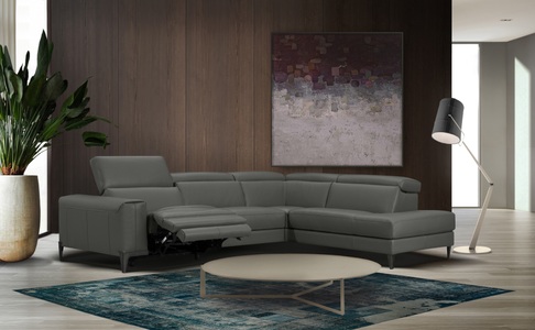 CALIA ITALIA, CALIA ITALIA Ecksofa »Benja, Designsofa mit erstklassigen Komfortfunktionen zum Wohlfühlen« in Leder, mit elektrischer Relaxfunktion, CALIA ITALIA Ecksofa »Benja, Designsofa mit erstklassigen Komfortfunktionen zum Wohlfühlen« in Leder, mit elektrischer Relaxfunktion