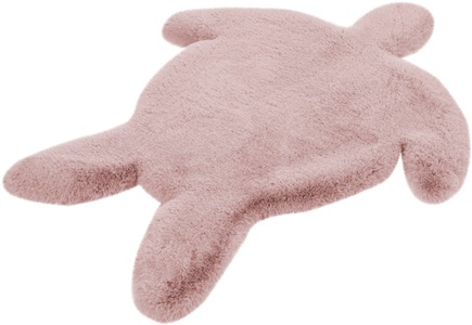 calo-deluxe, calo-deluxe Kinderteppich »Kids-1001«, Motivform, 36 mm Höhe, Kunstfell, Motiv Schildkröte, 
