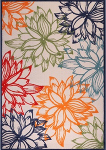 Sanat Teppich »Floral 2«, rechteckig, 6 mm Höhe, In- und Outdoor geeignet, florales Design, Balkon, Terasse