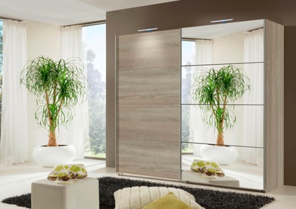 Wimex, Wimex Schwebetürenschrank »Easy«, mit Teilspiegel, Wimex Schwebetürenschrank »Easy«, mit Teilspiegel