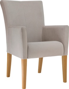 GOODproduct, GOODproduct Armlehnstuhl »King«, Struktur, Esszimmerstuhl mit Knopfheftung, GOODproduct Armlehnstuhl »Kinlee«, Luxus-Microfaser (recyceltes Polyester), Bezug aus recyceltem Polyester