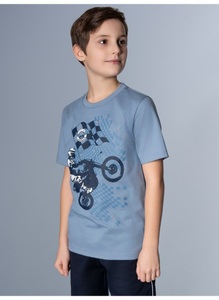 Trigema T-Shirt »TRIGEMA T-Shirt mit lässigem Motocross-Print«, (1 tlg.)