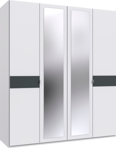 Wimex, Wimex Drehtürenschrank »Budapest«, mit Spiegel, wahlweise 180 oder 225cm breit, Wimex Drehtürenschrank »Budapest«, mit Spiegel, wahlweise 180 oder 225cm breit