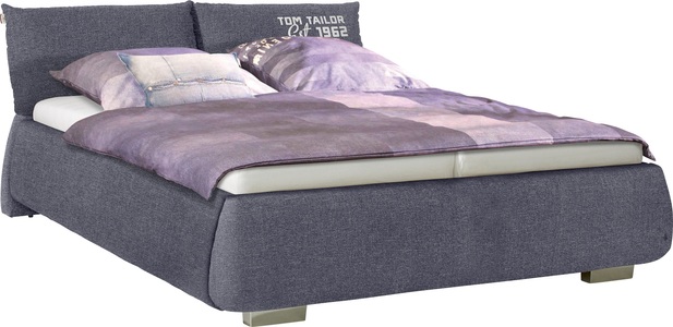 Tom Tailor, TOM TAILOR Polsterbett »SOFT PILLOW«, mit Kopfteil in Kissenform mit TOM TAILOR Fashion Print, wahlweise mit Lattenrost und Matratze, 
