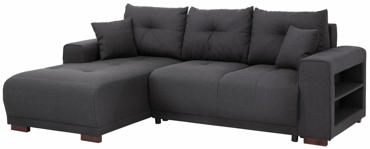 HOME AFFAIRE, Home affaire Ecksofa »Viborg«, mit Regal in der Armlehne, wahlweise mit Bettfunktion, Home affaire Ecksofa »Viborg L-Form«, mit Regal in der Armlehne, wahlweise mit Bettfunktion