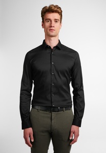 Eterna, ETERNA LANGARM HEMD SUPER-SLIM PERFORMANCE SHIRT STRETCH SCHWARZ, 