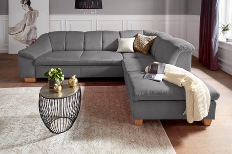 SIT&MORE, sit&more Ecksofa, sit&more Ecksofa »Santo L-Form«, mit Federkern, wahlweise mit Bettfunktion und Stauraum