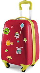 Hauptstadtkoffer, Hauptstadtkoffer Kinderkoffer »For Kids, Monster«, 4 Rollen, mit wasserbeständigen, reflektierenden Monster-Stickern, Hauptstadtkoffer Kinderkoffer »For Kids, Monster«, 4 St. Rollen, Kinderreisegepäck Handgepäck-Koffer Kinder-Trolley