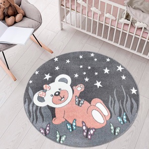 Carpet City Kinderteppich »ANIME916«, rund, 11 mm Höhe, Kinderzimmer Teppich Modern mit lustigen Cartoon-Figuren, Multi