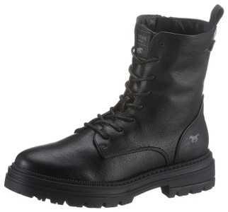 MUSTANG SHOES, Mustang Shoes Winterstiefelette, mit Nieten und Zierriegel an der Ferse, Mustang Shoes Winterboots, Schnürboots, Winterstiefelette, Nieten und Zierriegel an der Ferse