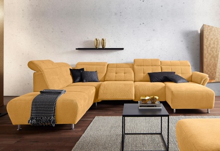 PLACES OF STYLE, Places of Style Wohnlandschaft »Manhattan«, 2 Sitze mit elektrischer Relaxfunktion, verstellbare Armlehnen, Places of Style Wohnlandschaft »Manhattan U-Form«, 2 Sitze mit elektrischer Relaxfunktion, verstellbare Armlehnen