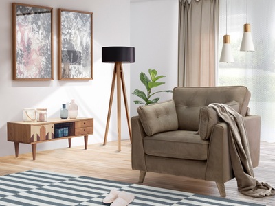 HOME AFFAIRE, Home affaire Sessel »Copenhagen«, feiner Keder, Kopfheftung im Rücken und Armlehnkissen, Home affaire Sessel »Copenhagen«, feiner Keder, Kopfheftung im Rücken und Armlehnkissen