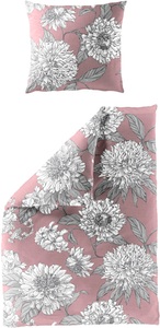 BIERBAUM Bettwäsche »3929«, (2 tlg.), Mako-Satin, 100 % Baumwolle, pflegeleicht, floral