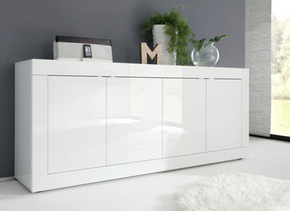 LC, LC Sideboard »Basic«, 207 cm, INOSIGN Sideboard »Basic Breite 207 cm, Kommode 4 Türen, Anrichte,«, Metallgriff, moderne Rahmenoptik, viel Stauraum, Farbauswahl
