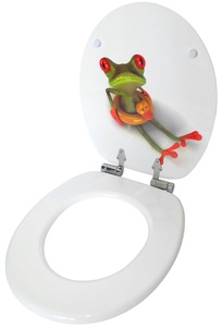 Sanilo, Sanilo Badaccessoires-Sets »Froggy«, (Komplett-Set, 3 tlg.), bestehend aus WC-Sitz, Badteppich und Waschbeckenstöpsel, Sanilo Badaccessoire-Set »Froggy«, (Komplett-Set, 3 tlg.), bestehend aus WC-Sitz, Badteppich und Waschbeckenstöpsel
