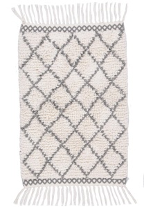 TOM TAILOR Badematte »Ethno Bath«, Höhe 20 mm, fussbodenheizungsgeeignet, Badteppich, mit Fransen, Rauten Muster