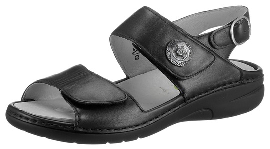 Waldläufer, Waldläufer Riemchensandale »GUNNA«, mit Klett, Komfortweite G = weit, Waldläufer Riemchensandale »GUNNA«, Sommerschuh, Sandalette, Keilabsatz, mit Klett, Weite G = weit