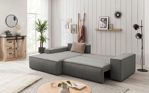 Home affaire Ecksofa »SHERWOOD«, mit Bett-Funktion (Liegefläche 210x136 cm), mit 2 losen Rückenkissen