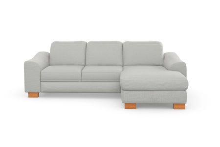 sit&more Ecksofa »Durness«, mit Federkern und hochwertigen Massivholzfüssen, wahlweise mit Kopfteilverstellung, Bettfunktion und Bettkasten oder mit Bettfunktion und Bettkasten