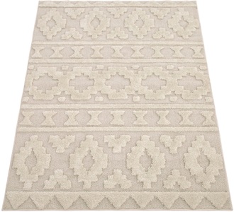 Paco Home Hochflor-Teppich »Genua 744«, rechteckig, Uni Farben, Hoch-Tief Effekt, modernes Design, sehr weicher Flor