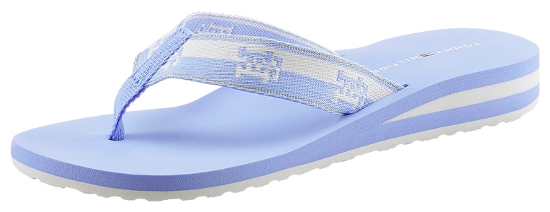 Tommy Hilfiger, Tommy Hilfiger Zehentrenner »TH COLORBLOCK WEBBING SANDAL«, mit Logo, 