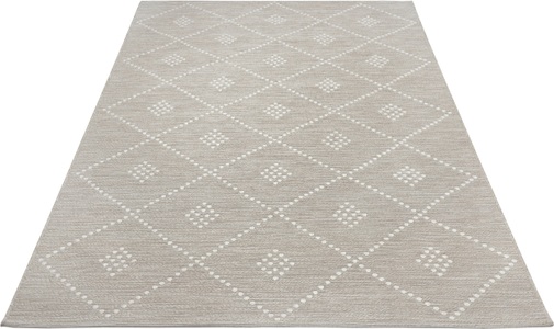 Freundin home collection, freundin Home Collection Designteppich »Kaipa«, rechteckig, 4 mm Höhe, Flachgewebe In und Outdoor geeignet, Makramee Optik, Balkon, Terrasse, Garten, Wohnzimmer, Robust, Pflegeleicht, 