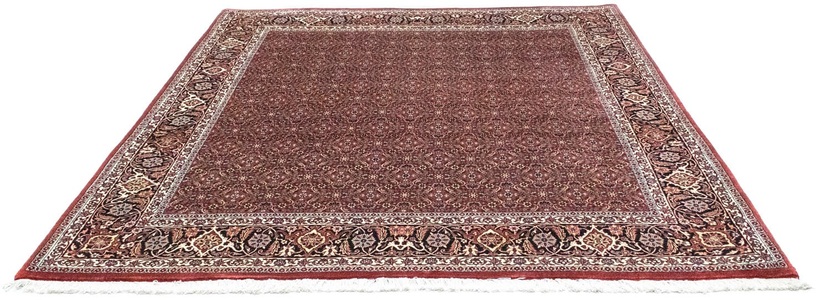 MorgenLand, morgenland Wollteppich »Bidjar Teppich handgeknüpft rot«, quadratisch, 15 mm Höhe, morgenland Wollteppich »Bidjar Teppich handgeknüpft rot«, quadratisch, 15 mm Höhe