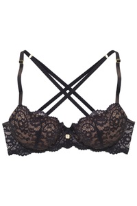 Jette, JETTE Push-up-BH, JETTE Push-up-BH, mit raffinierten Trägern in Bänder-Optik, sexy Dessous