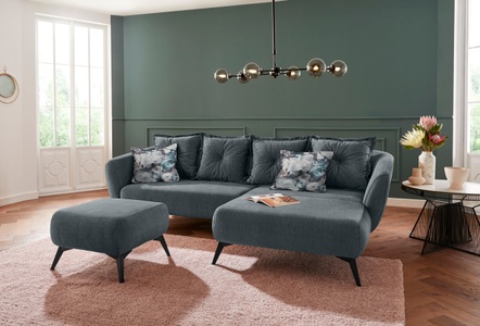 LEONIQUE, Leonique Ecksofa »Livien«, Zierkissen inklusive, INOSIGN Ecksofa »Baggio L-Form«, Zierkissen inklusive