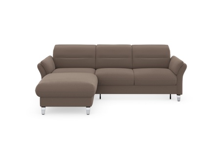 sit&more Ecksofa »Grenoble«, inklusive Federkern, wahlweise mit Bettfunktion, Bettkasten, Armteilverstellung und Kopfteilverstellung