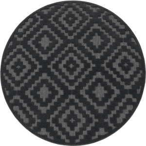 PACO HOME, Paco Home Teppich »Livorno 672«, rund, Uni-Farben, Scandi, Rauten Muster, Hoch-Tief Effekt, Outdoor geeignet, Paco Home Teppich »Livorno 672«, rund, 14 mm Höhe, Uni-Farben, Scandi, Rauten Muster, Hoch-Tief Effekt, Outdoor geeignet