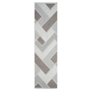 Carpet City Teppich »LINDO 8877«, rechteckig, Kurzflor, Hochtief-Muster/ 3D-Effekt, Fransen, Boho-Stil, Wohnzimmer