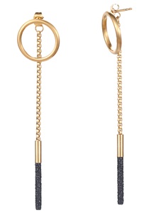 Kingka, Kingka Paar Ohrstecker »KOURI Stardust, SE8504GBK«, Kingka Paar Ohrstecker »KOURI Stardust, SE8504GBK«