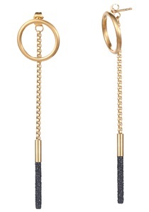Kingka, Kingka Paar Ohrstecker »KOURI Stardust, SE8504GBK«, Kingka Paar Ohrstecker »KOURI Stardust, SE8504GBK«