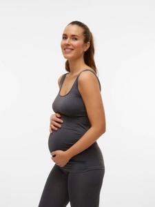 Mamalicious, Mamalicious Umstandstop "MLHEAL TANK TOP NOOS A." Materialmix, sehr figurbetont