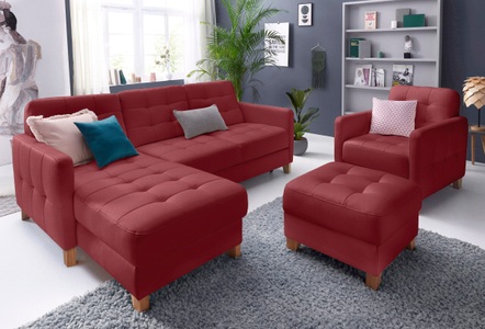 exxpo - sofa fashion, exxpo - sofa fashion Ecksofa, wahlweise mit Bettfunktion, exxpo - sofa fashion Ecksofa »Elio, kompakt und komfortabel, bequem und zeitloses Design, L-Form«, wahlweise mit Bettfunktion
