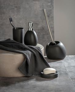 Wenko - WC-Garnitur Polaris Schwarz matt, Keramik