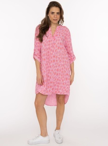Zwillingsherz, Zwillingsherz Blusentop ""Rom"" Turn-Up Ärmel, V-Neck. Leo-Muster, Musselin