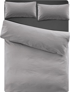 Schlafwelt, Schlafwelt Bettwäsche »Sari2 in Gr. 135x200 oder 155x220 cm«, (2 tlg.), aus Baumwolle, uni Bettwäsche in Seersucker Qualität ideal für Sommer, andas Bettwäsche »Sari2 in Gr. 135x200 oder 155x220 cm«, aus Baumwolle, uni Bettwäsche in Seersucker Qualität ideal für Sommer
