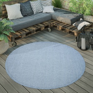PACO HOME, Paco Home Teppich »Timber 125«, rund, 4 mm Höhe, Flachgewebe, Sisal Optik, In- und Outdoor geeignet, Wohnzimmer, Paco Home Teppich »Timber 125«, rund, 4 mm Höhe, Flachgewebe, Sisal Optik, In- und Outdoor geeignet, Wohnzimmer